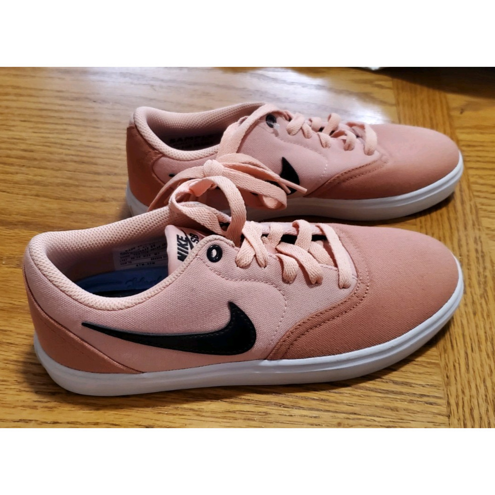 Nike SB Check Solar Canvas Shoes Women’s Size 7 Terra Blush Black Skateboarding